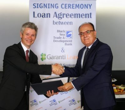Garanti Leasing încheie un acord de finanţare de 10 milioane de euro cu Black Sea Trade and Development Bank Garanti Leasing încheie un acord de finanţare de 10 milioane de euro cu Black Sea Trade and Development Bank