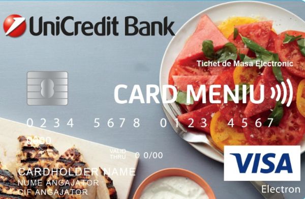 UniCredit Bank ar putea emite primele carduri de masă spre finalul lunii octombrie