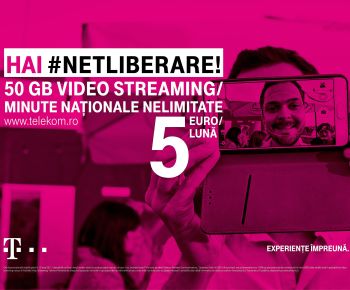Telekom Romania lansează campania #Netliberare: acces la Internet şi beneficii extinse de comunicare, la tarife începând cu 5 euro Telekom Romania lansează campania #Netliberare: acces la Internet şi beneficii extinse de comunicare, la tarife începând cu 5 euro