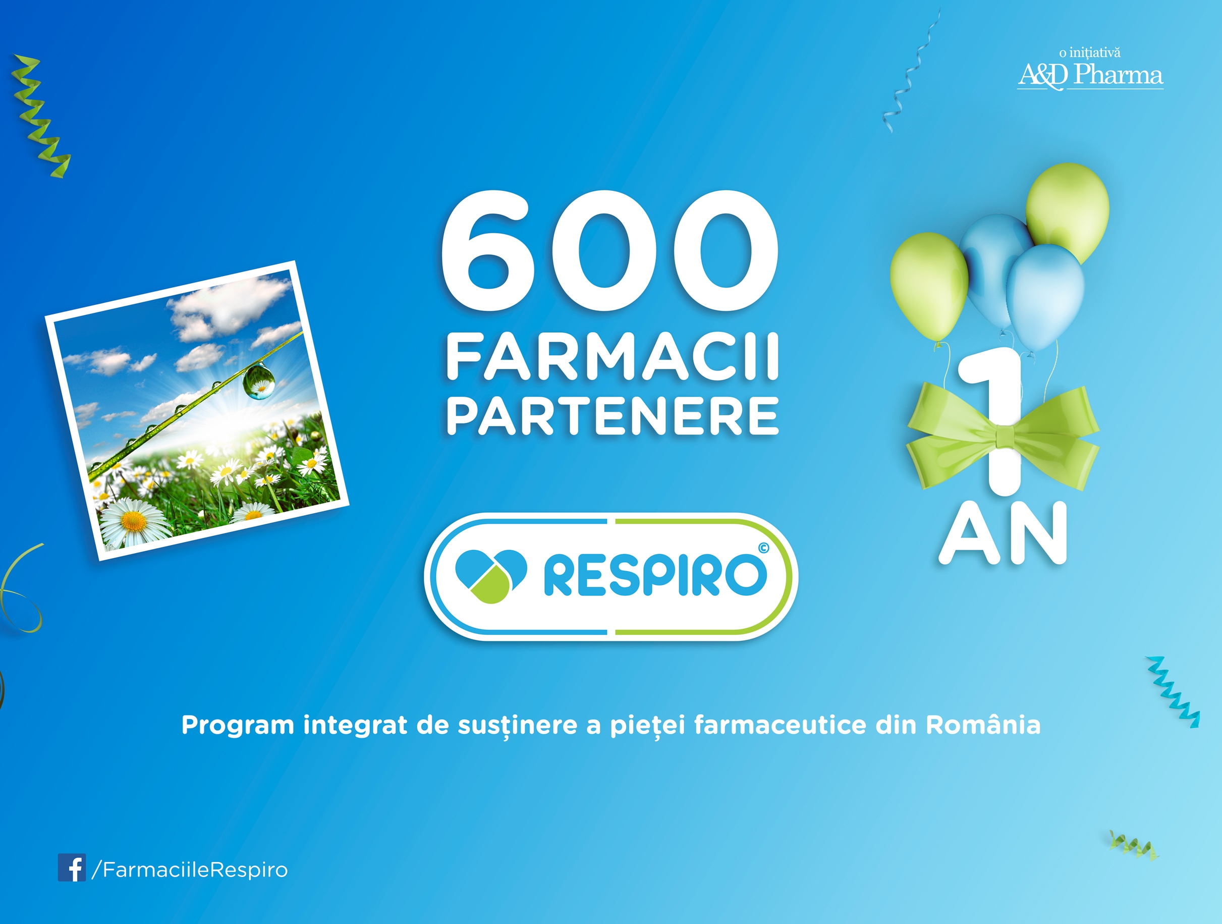 Programul RESPIRO al A&D Pharma a integrat 600 de farmacii independente în primul an de la inaugurare