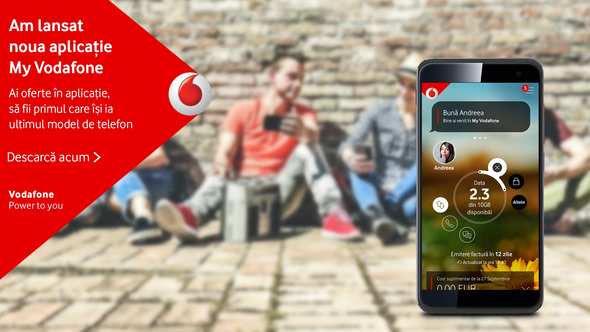 Vodafone România lansează o nouă versiune a aplicației My Vodafone