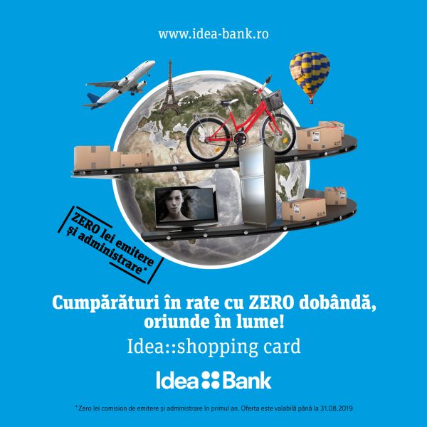 Idea::Bank lansează Idea::shopping card, cardul de credit cu rate oriunde în lume