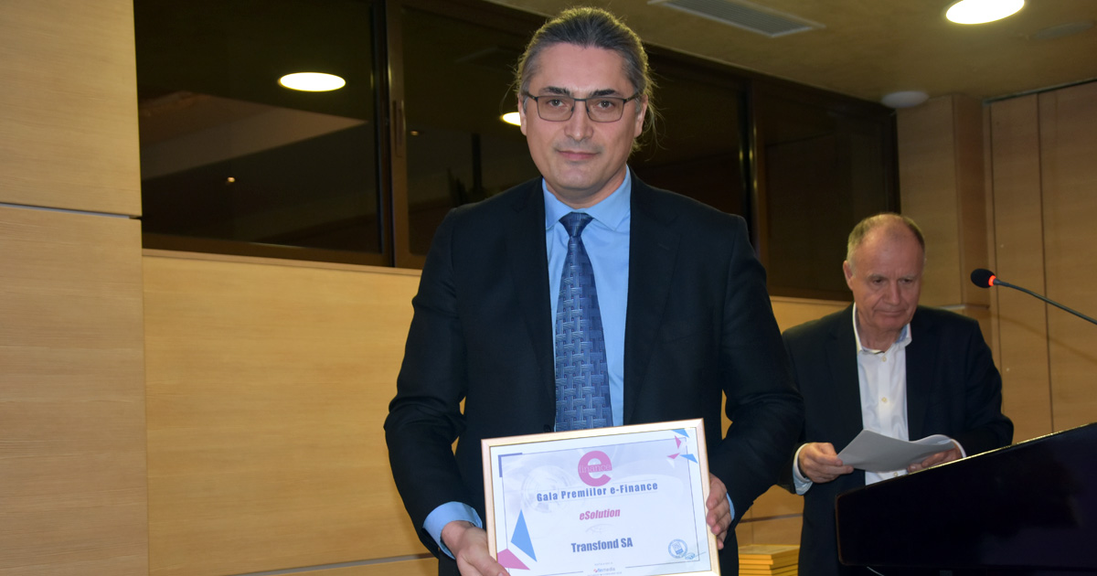 TRANSFOND, premiat la ediţia a XVII-a Galei e-Finance TRANSFOND, premiat la ediţia a XVII-a Galei e-Finance