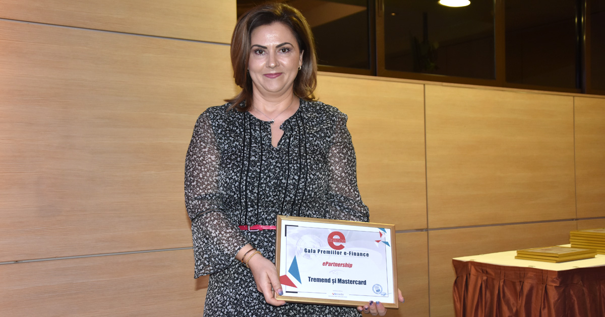 TREMEND, premiată la ediţia a XVII-a Galei e-Finance TREMEND, premiată la ediţia a XVII-a Galei e-Finance