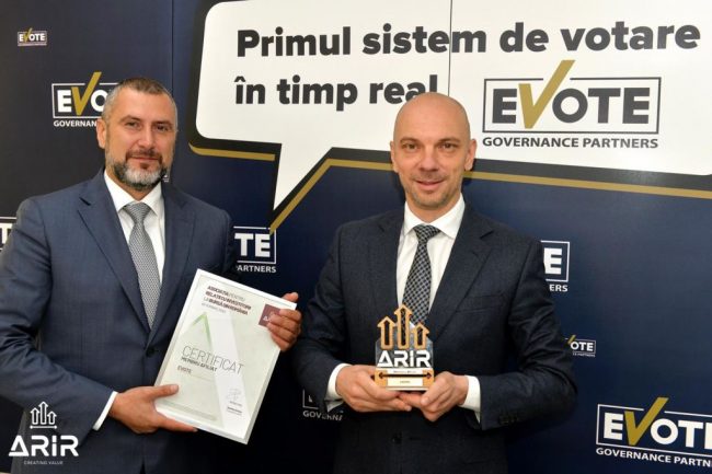 eVote, companie care promovează accesul facil la AGA, devine membru ARIR