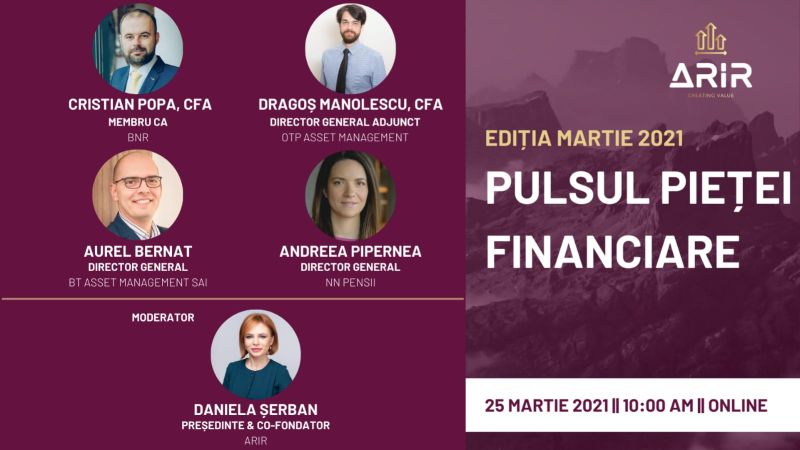 ARIR organizează evenimentul online ”Pulsul Pieței Financiare”
