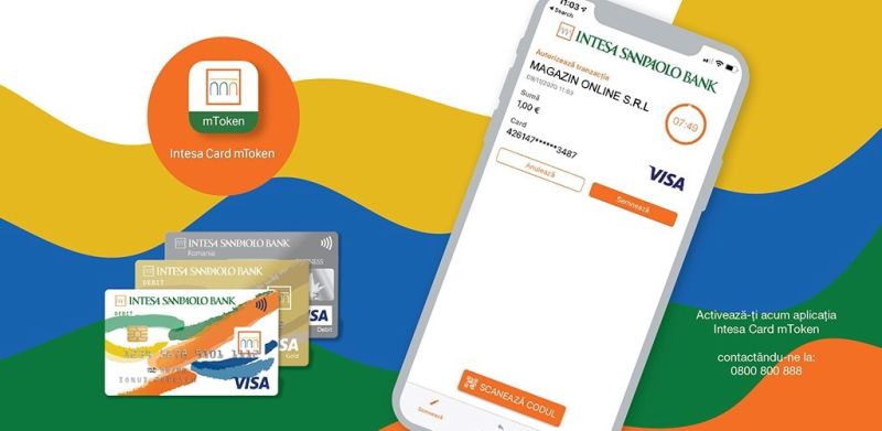 Intesa Sanpaolo Bank lanseaza aplicatia Card mToken- autorizarea platilor efectuate online cu cardul, prin biometrie