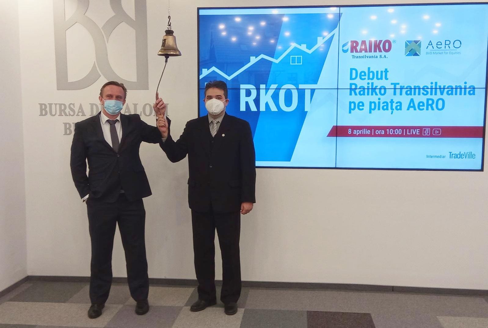 Acțiunile producătorului de sisteme pluviale Raiko Transilvania au debutat la Bursa de Valori București, pe AeRO