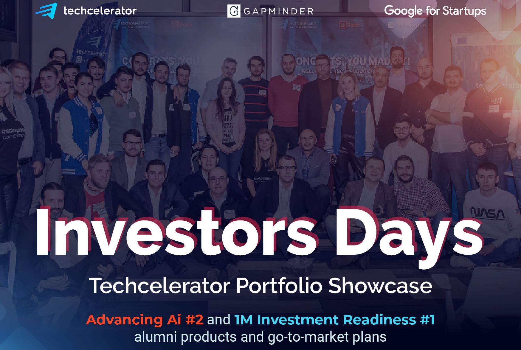 Techcelerator organizează INVESTORS DAYS, evenimentul de pitching care prezintă noi oportunități de investiții în start-up-uri high-tech Techcelerator organizează INVESTORS DAYS, evenimentul de pitching care prezintă noi oportunități de investiții în start-up-uri high-tech