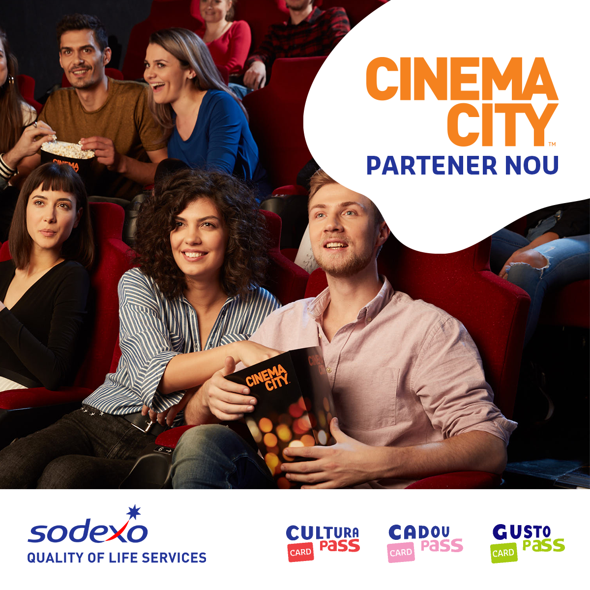 Sodexo România încheie un parteneriat cu Cinema City, lansând în premieră utilizarea cardurilor de beneficii extrasalariale în cinematografele din toată țara
