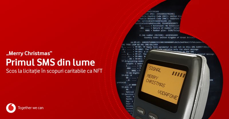 Vodafone scoate la licitație primul SMS din lume  în format NFT