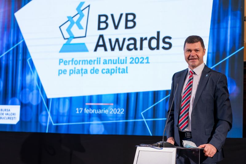 Bursa de Valori București a premiat performerii anului bursier 2021, un an record în privința valorii tranzacțiilor, a finanțărilor prin bursă și a capitalizării companiilor românești listate