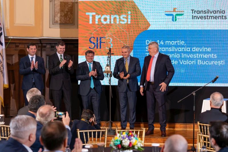 Prima ședință de tranzacționare pentru Transilvania Investments sub noua identitate de brandși noul simbol bursier la Bursa de Valori București