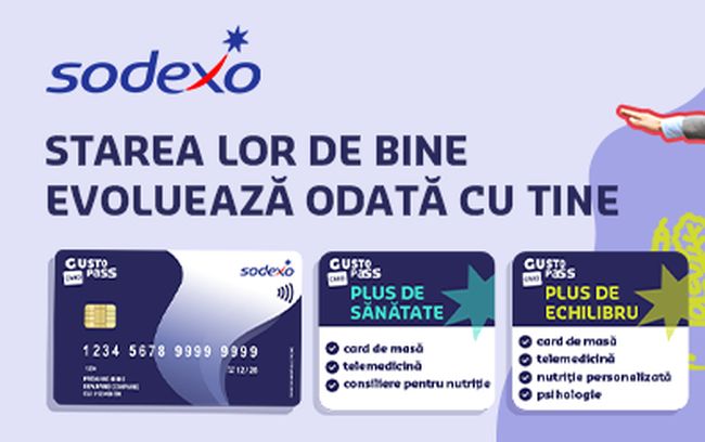 În premieră pe piaţa din România, Sodexo lansează pachetele inovatoare Gusto Pass Plus de Sănătate și Gusto Pass Plus de Echilibru, ce includ servicii de telemedicină și consiliere pentru un stil de viață sănătos