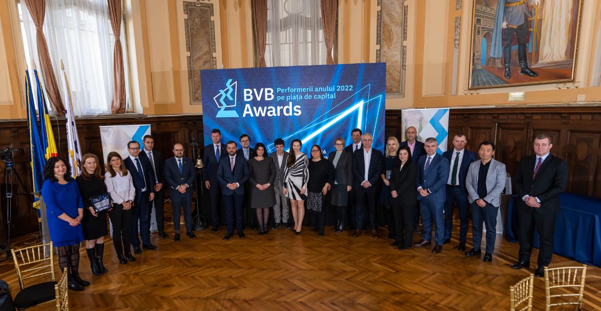 Bursa de Valori Bucuresti a premiat performerii anului bursier 2022 in cea de-a 10-a editie a evenimentului devenit traditie pe piata de capital din Romania