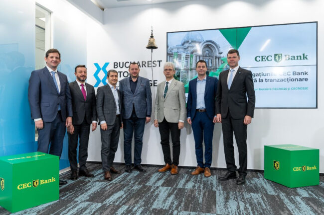 CEC Bank listeaza primele 2 emisiuni de obligatiuni la Bursa de Valori Bucuresti denominate in lei si euro cu o valoare totala de peste 650 milioane de lei