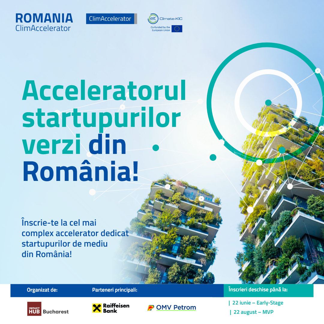 Raiffeisen Bank susține, pentru al treilea an consecutiv, cel mai complex accelerator dedicat startup-urilor greentech, Romania ClimAccelerator