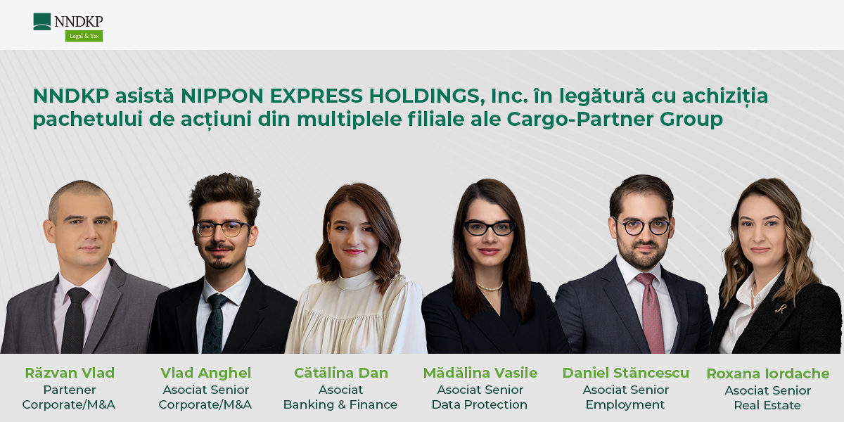 NNDKP asistă NIPPON EXPRESS HOLDINGS, Inc. în legătură cu achiziția pachetului de acțiuni din multiplele filiale ale Cargo-Partner Group Holding AG