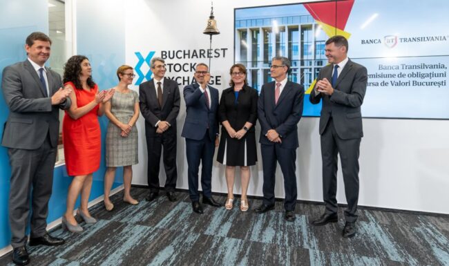 Banca Transilvania listează la Bursa de Valori Bucureşti o nouă emisiune de obligaţiuni în valoare de 200 milioane euro