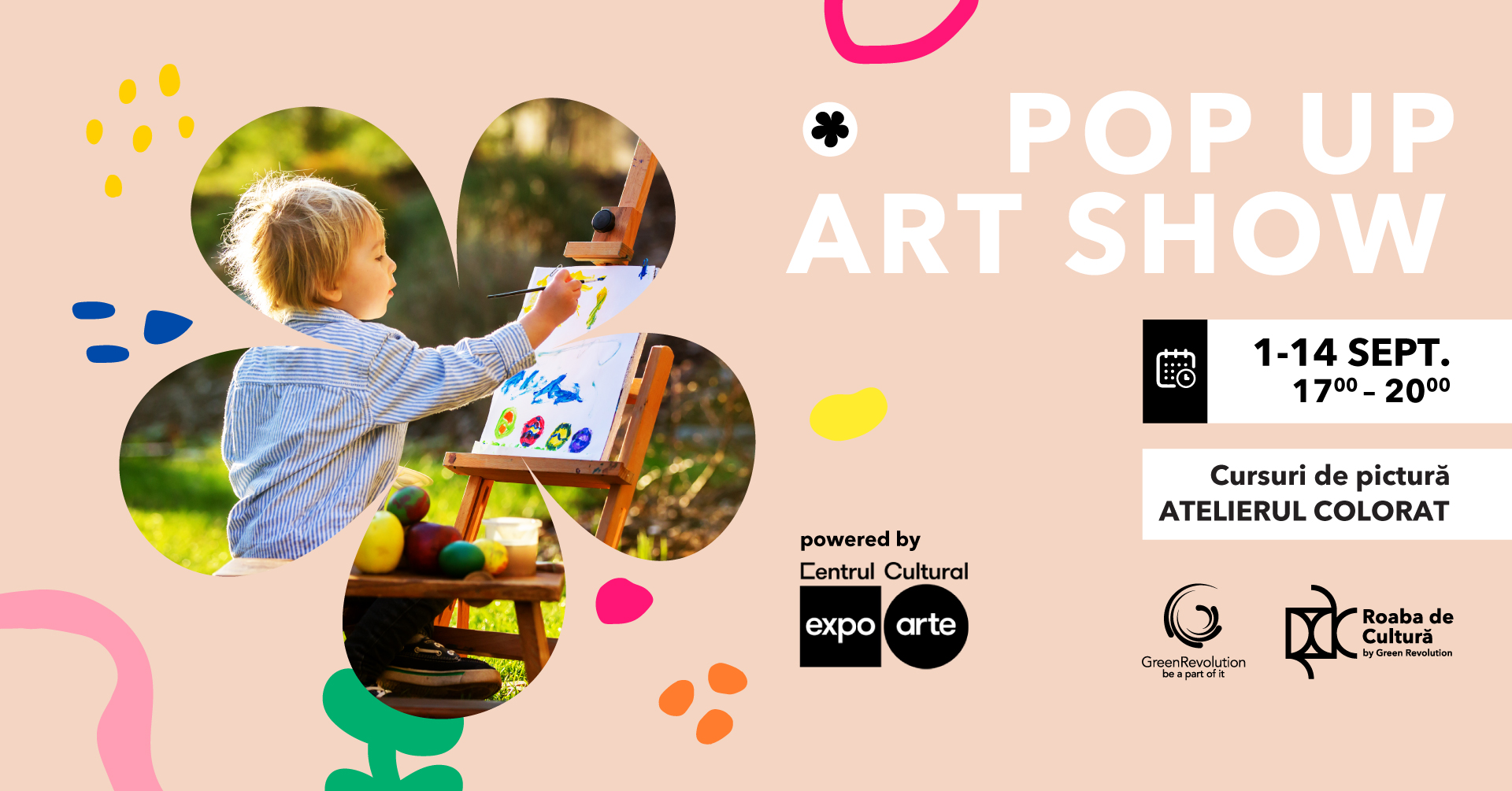 POP UP ART SHOW / Cursuri de pictură “Atelierul Colorat”