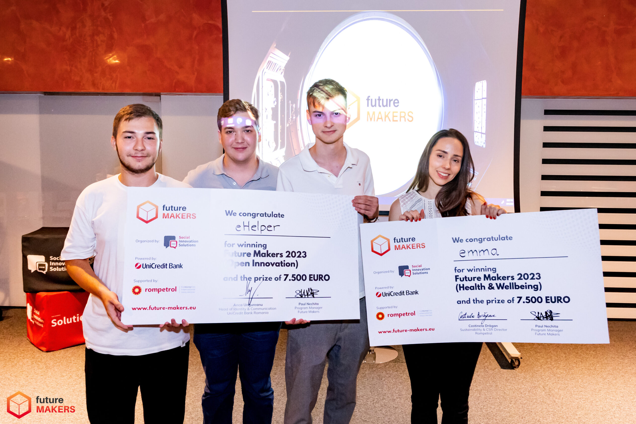 Startups din sănătate digitală și inteligență artificială câștigătoare la Future Makers 2023