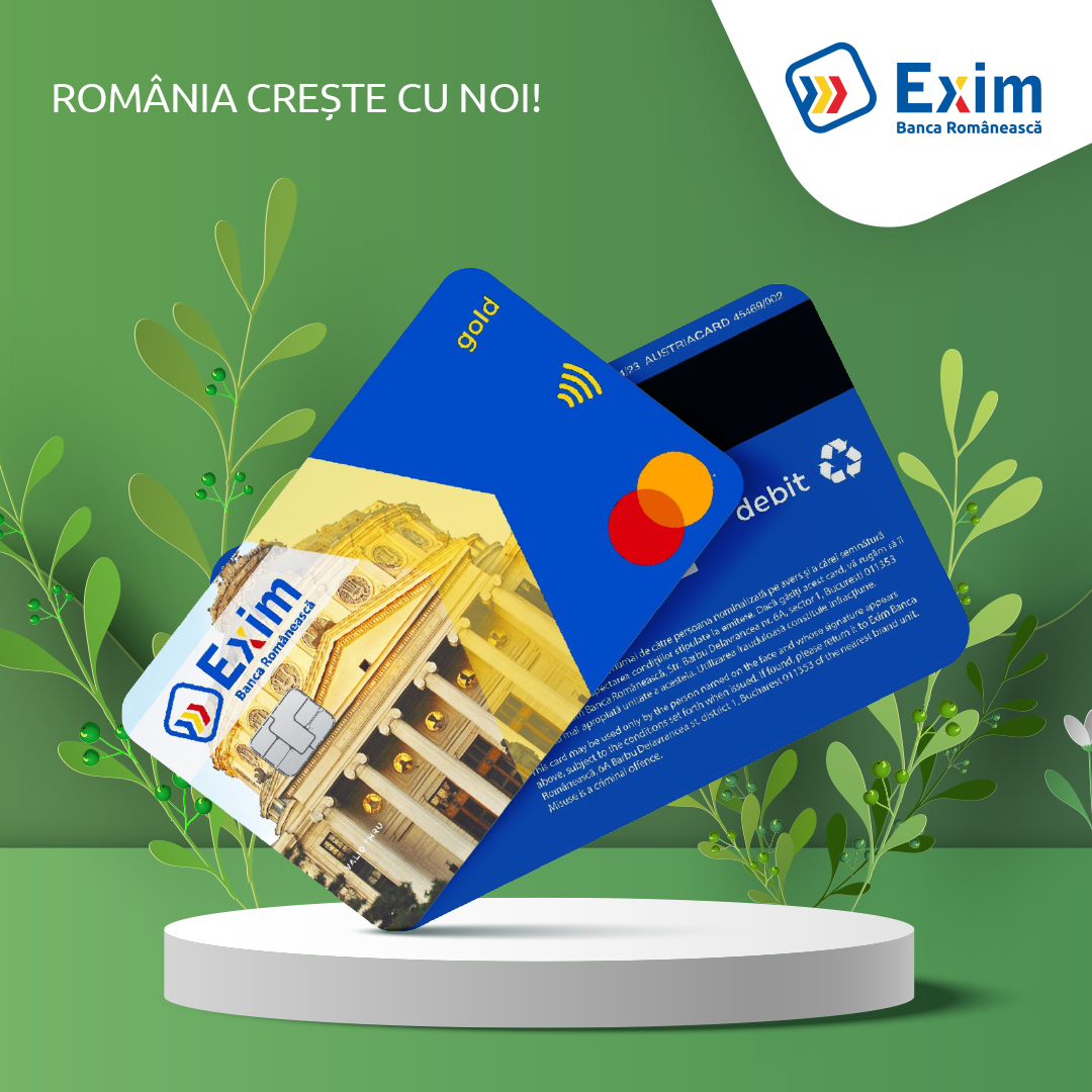 Exim Banca Românească lansează cardurile din material reciclabil