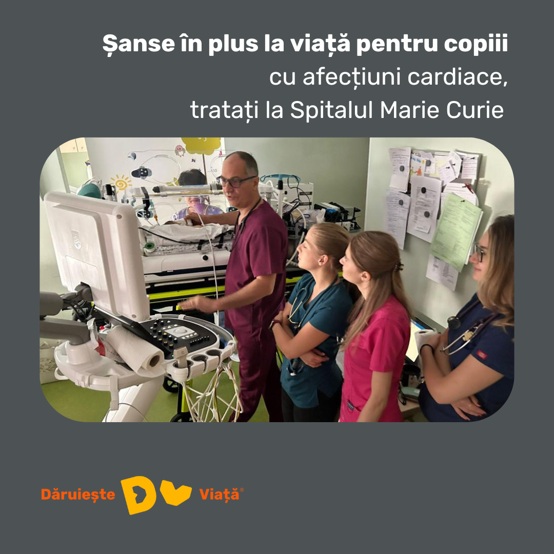 BCR și Dăruiește Viață dotează secția de Cardiologie a Spitalului Marie Curie cu un nou ecograf performant, în valoare de 170.000 euro