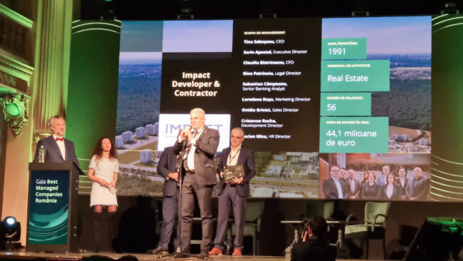 IMPACT Developer & Contractor a obținut certificarea Best Managed Companies Romania