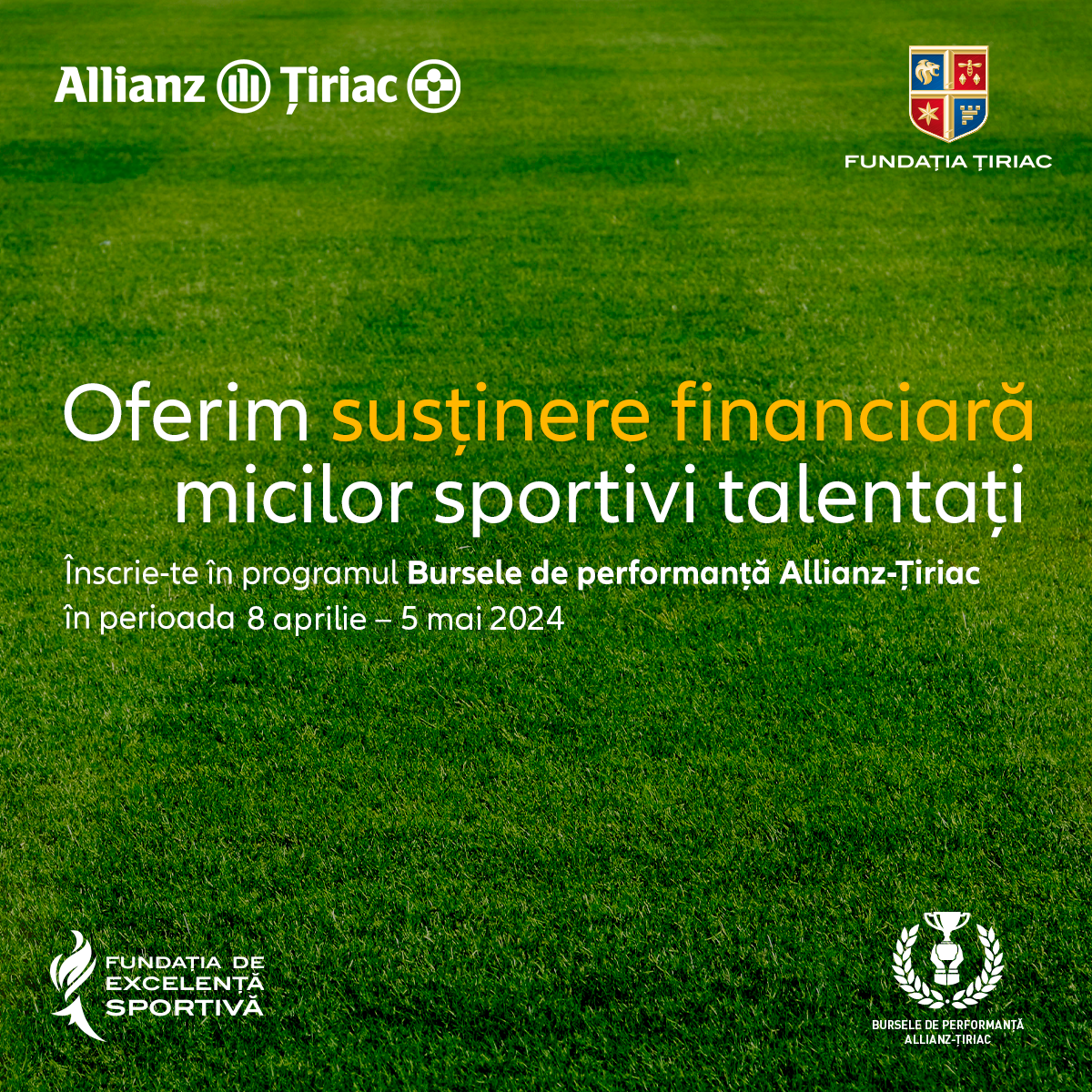 Fundația de Excelență Sportivă, Allianz-Țiriac Asigurări și Fundația Țiriac continuă să acorde sprijin financiar celor mai promițători juniori din disciplinele sportive olimpice