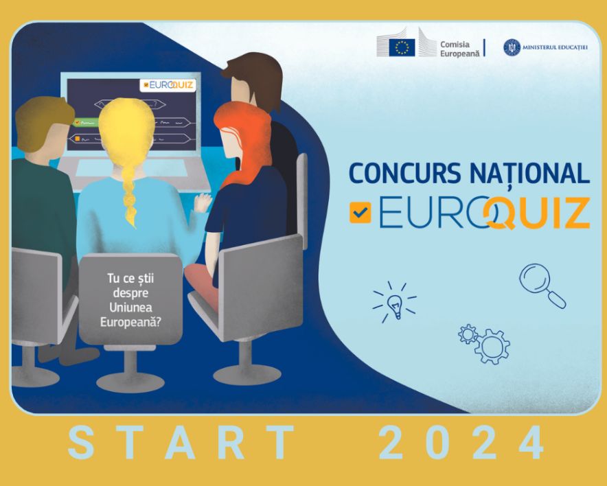 Comisia Europeană anunță lansarea concursului național Euro Quiz, adresat elevilor din ciclul gimnazial!