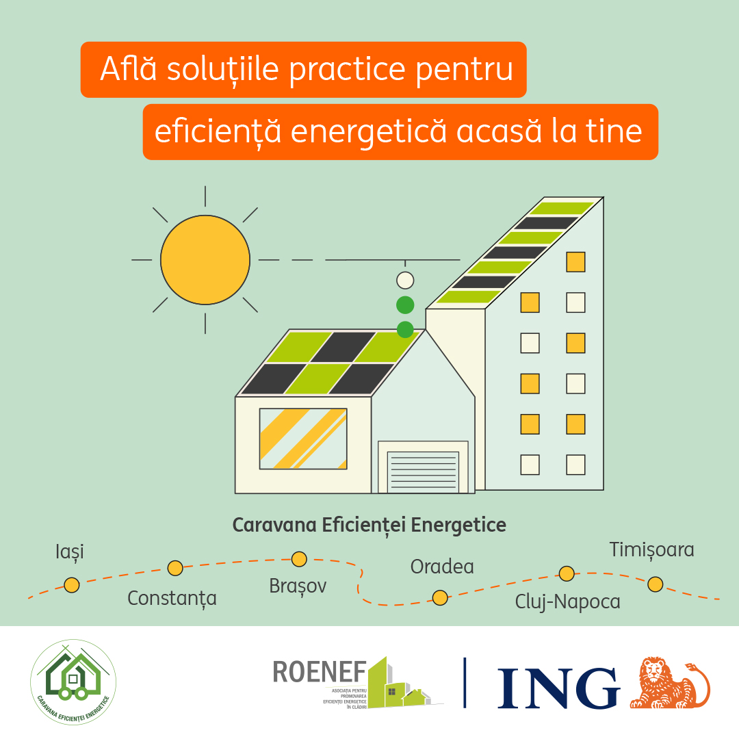 ROENEF, alături de ING Bank România și autorități locale, lansează un proiect național dedicat promovării eficienței energetice în clădiri ROENEF, alături de ING Bank România și autorități locale, lansează un proiect național dedicat promovării eficienței energetice în clădiri