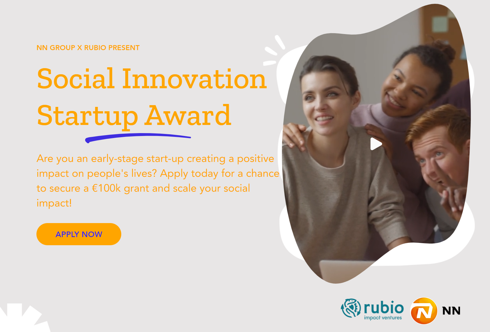 NN Group și Rubio Impact Ventures lansează o competiţie pentru antreprenori cu granturi de până la 100.000 de euro NN Group și Rubio Impact Ventures lansează o competiţie pentru antreprenori cu granturi de până la 100.000 de euro
