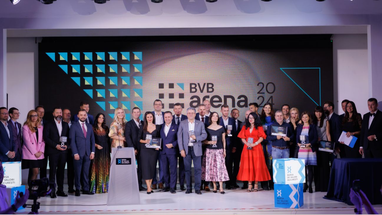 15 companii româneşti au strălucit pe scenă în cadrul Galei BVB Arena organizată de Bursa de Valori Bucureşti împreună cu partenerii săi 15 companii româneşti au strălucit pe scenă în cadrul Galei BVB Arena organizată de Bursa de Valori Bucureşti împreună cu partenerii săi