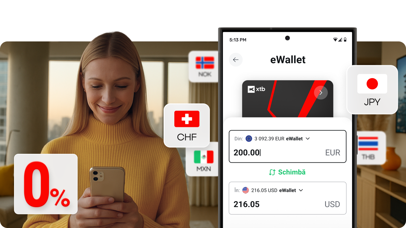 XTB transformă eWallet-ul într-un instrument financiar multivalutar complex, ideal pentru plățile zilnice și pentru vacanțele în străinătate XTB transformă eWallet-ul într-un instrument financiar multivalutar complex, ideal pentru plățile zilnice și pentru vacanțele în străinătate
