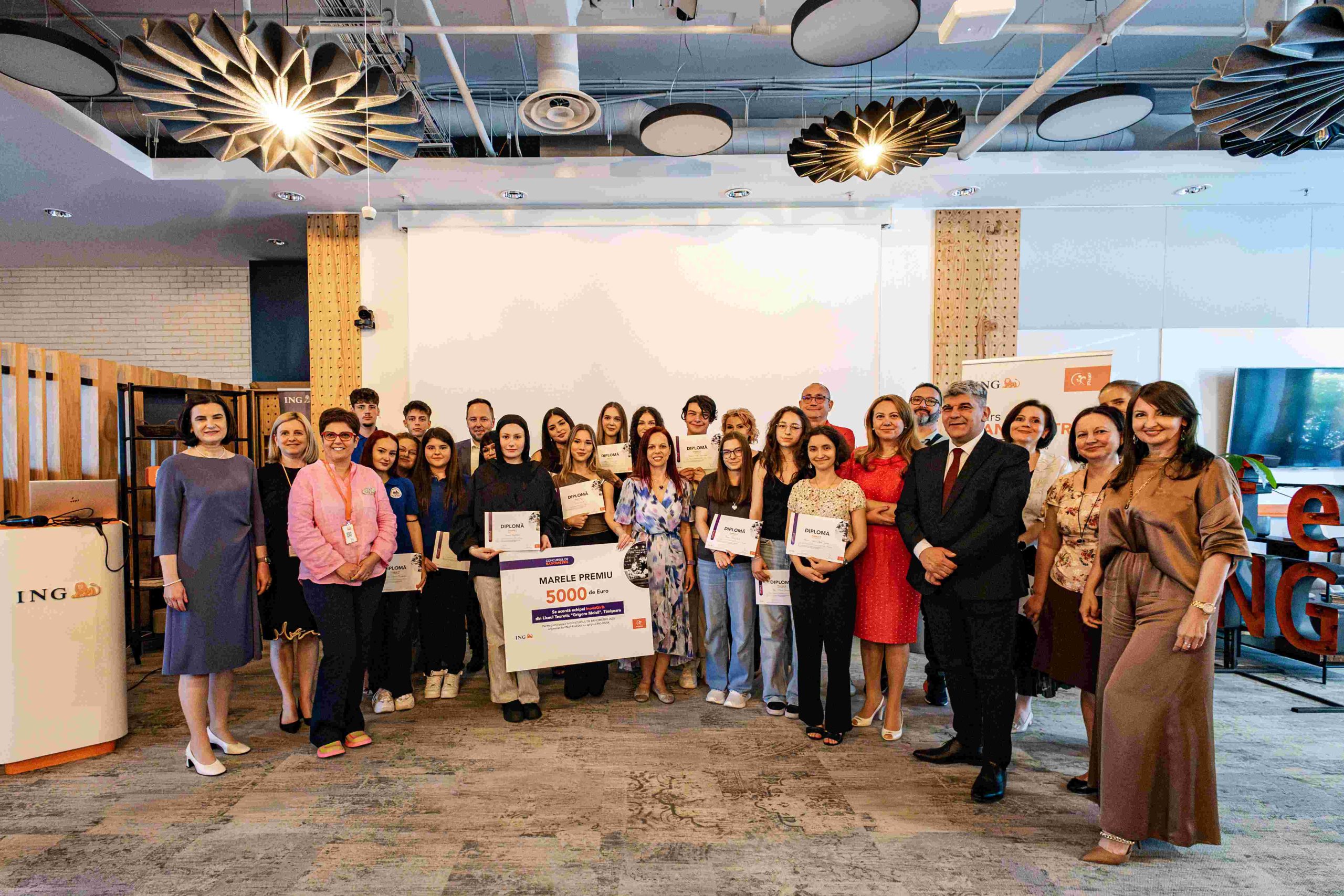 ING Bank România a premiat proiecte de business create de elevi de liceu