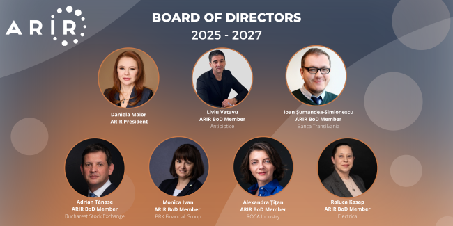 ARIR anunță componența noului Consiliu Director, cu mandat de 2 ani