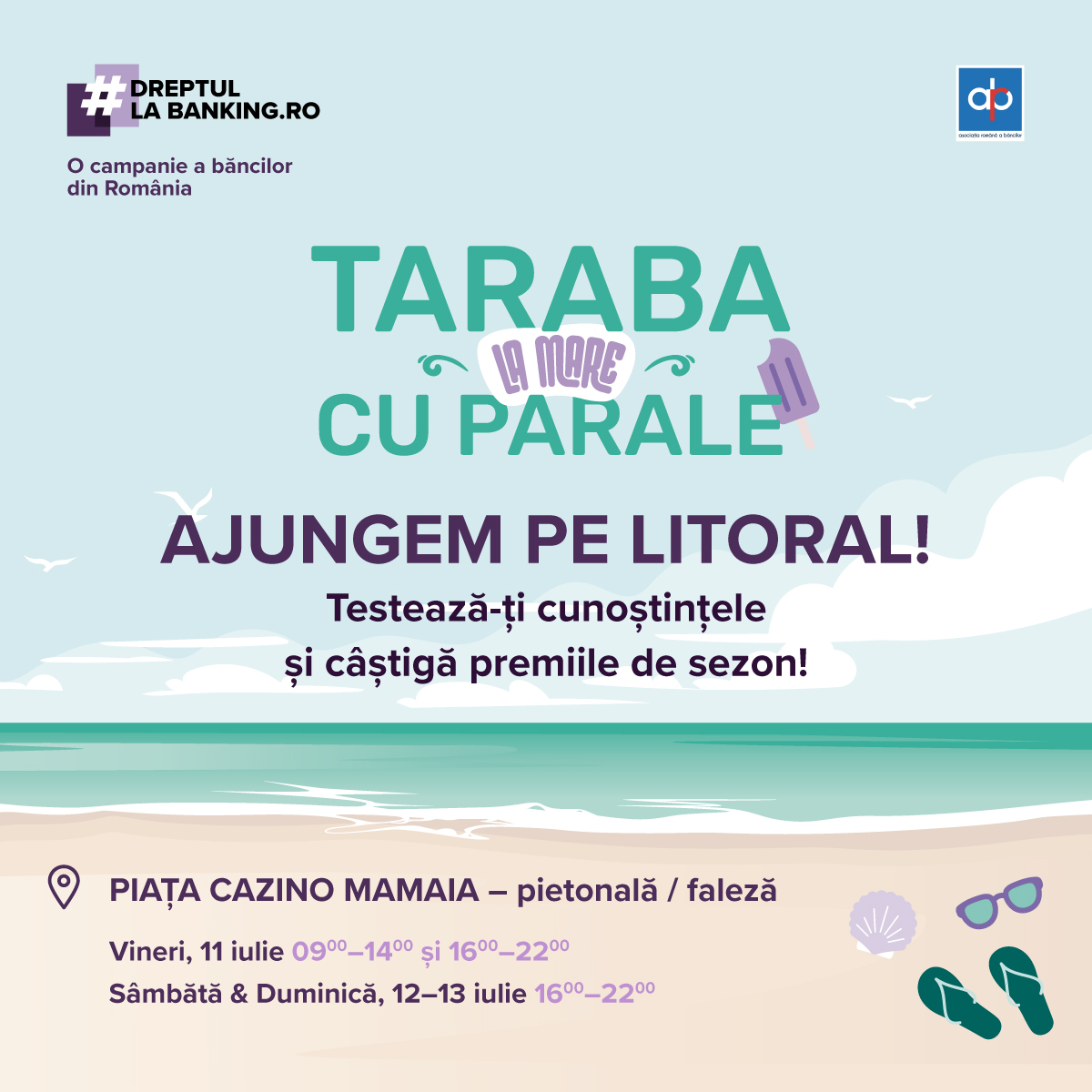 „Taraba cu Parale” ajunge la Mamaia: Educație financiară, quiz-uri cu premii și sfaturi despre siguranța online, direct pe faleză