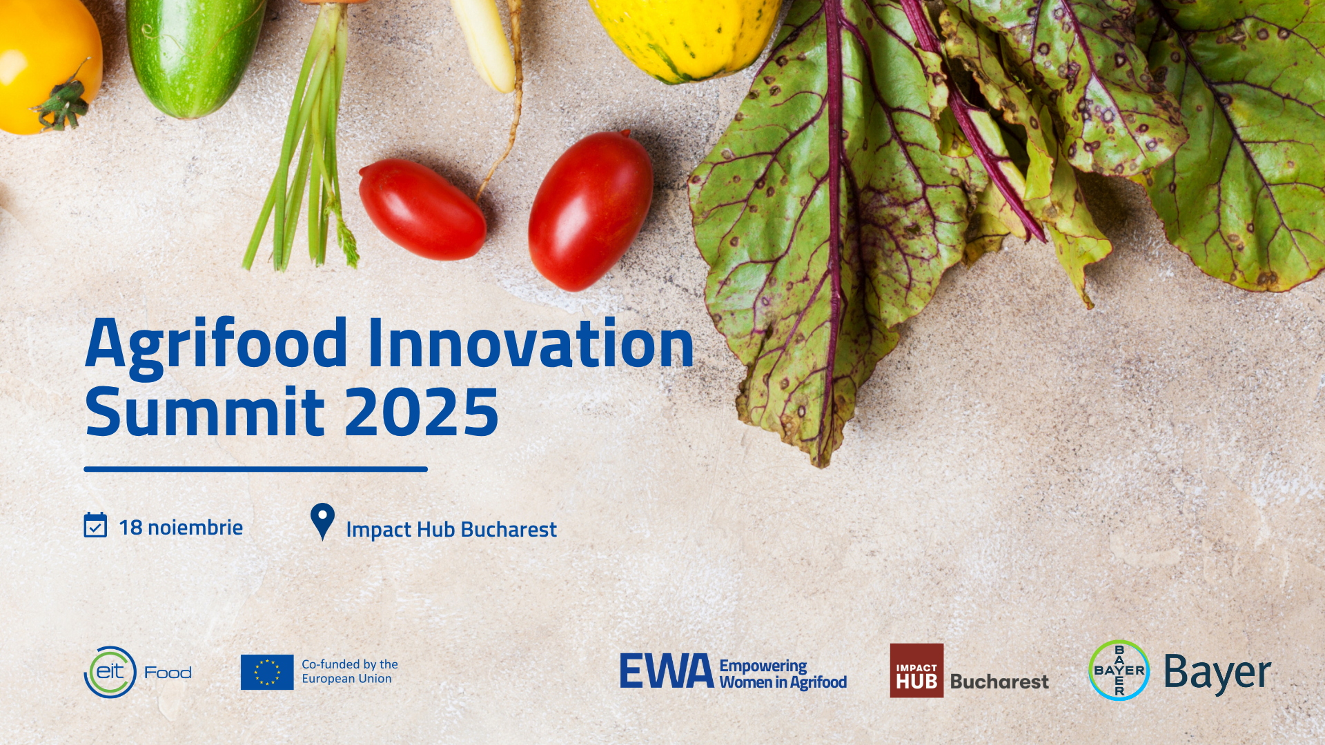 Evenimentul Agrifood Innovation Summit 2025, dedicat viitorului agriculturii, are loc pe 18 noiembrie la Impact Hub Bucharest