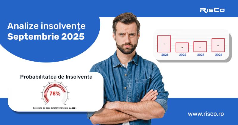 Analiză RisCo.ro: Insolvențele în luna Septembrie 2025 la nivelul lunii anterioare