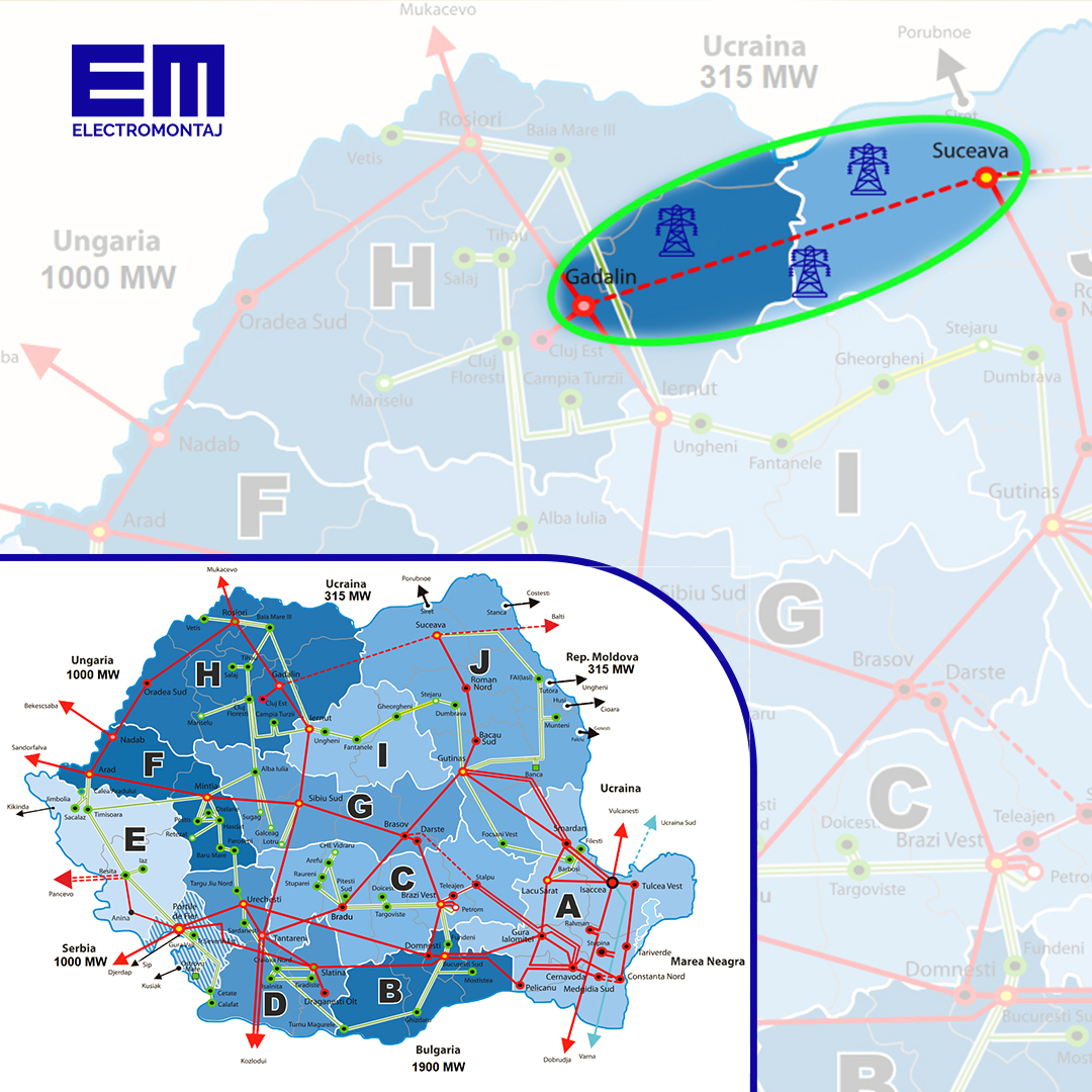 Electromontaj anunță câștigarea licitației pentru construcția LEA 400 kV Gădălin–Suceava, proiect strategic pentru infrastructura energetică a României