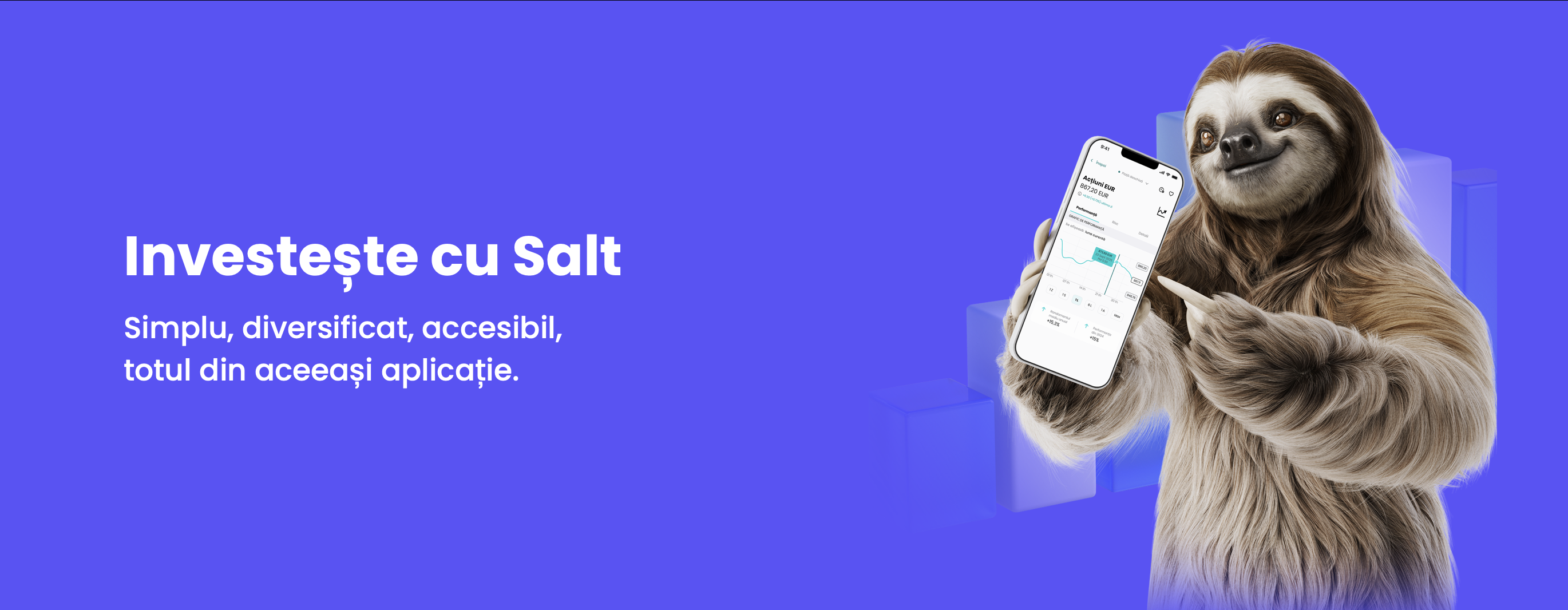 Salt Bank face investițiile mai accesibile: poți începe cu doar 1 euro, direct din aplicația Salt