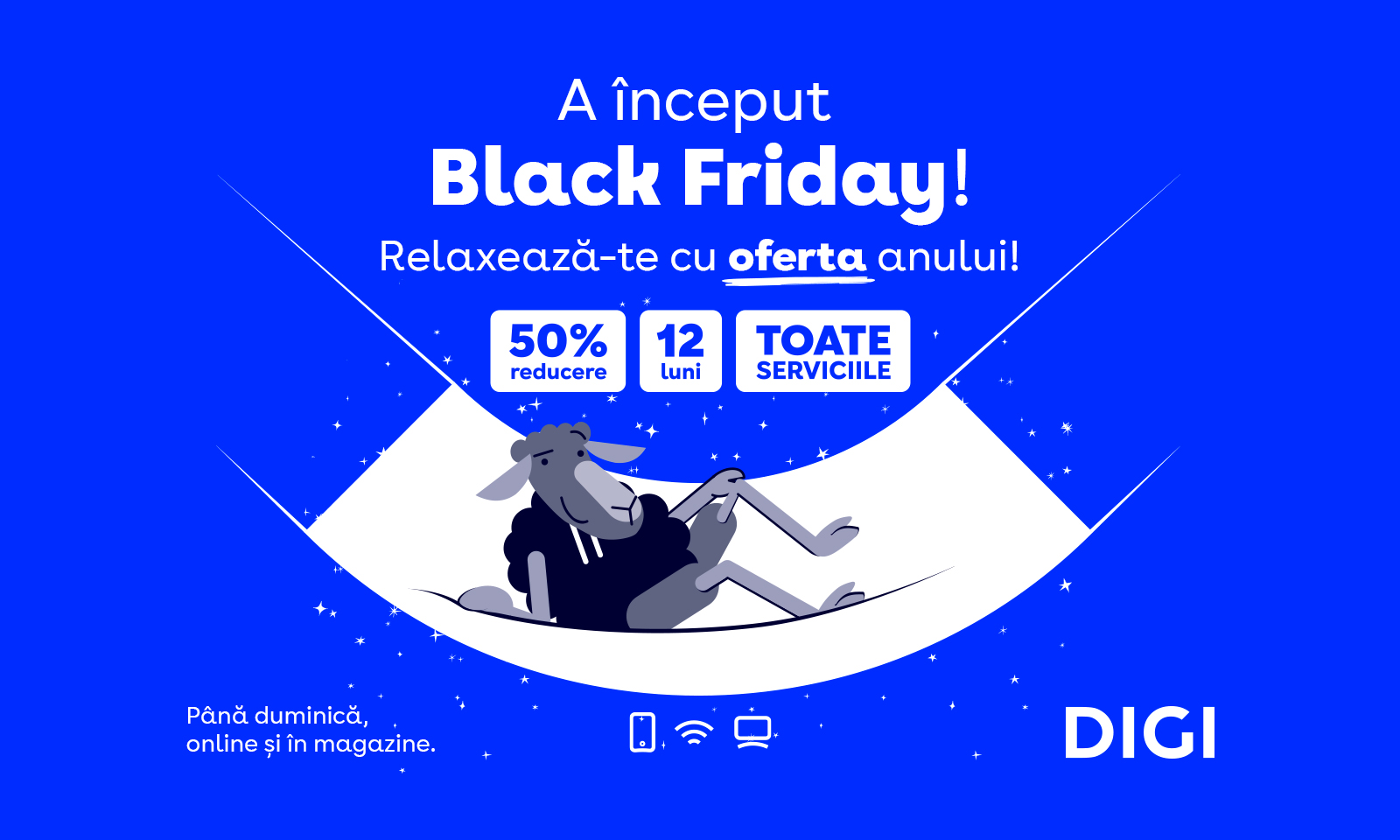 Black Friday simplifică alegerea: abonamentele DIGI au preț redus cu 50% timp de un an