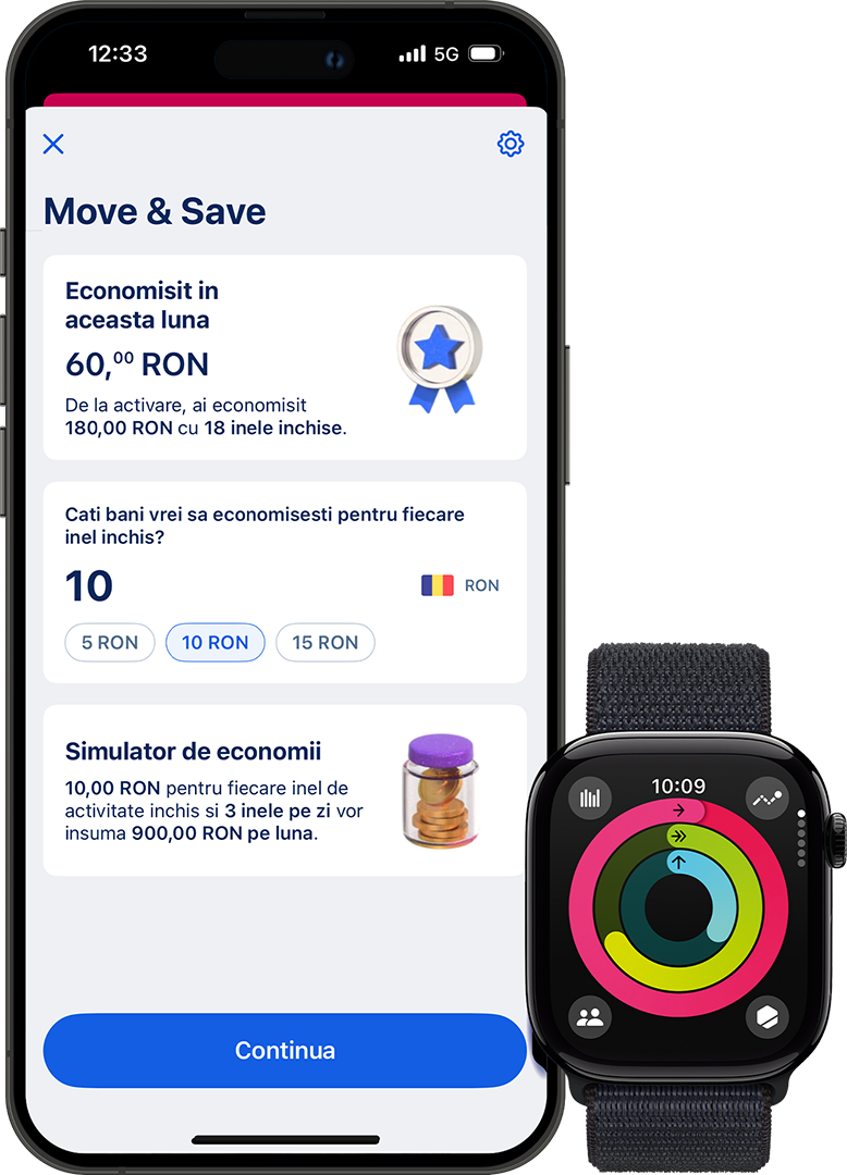 Aplicația George transformă economisirea în sport –  cu iPhone și Apple Watch, prin „Move & Save”, funcționalitate disponibilă în premieră în România