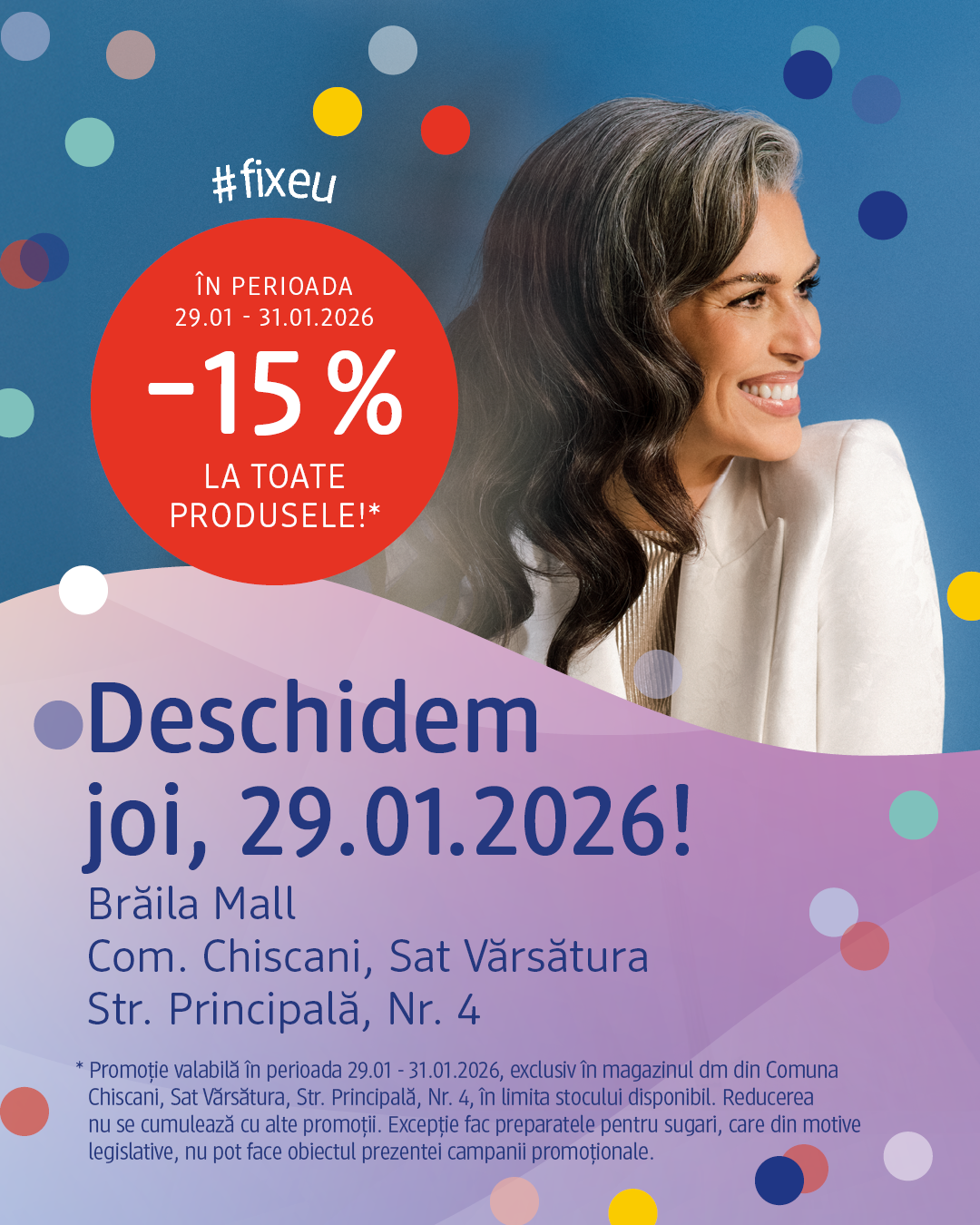 Brăila Mall anunță deschiderea celui mai mare magazin DM din oraș