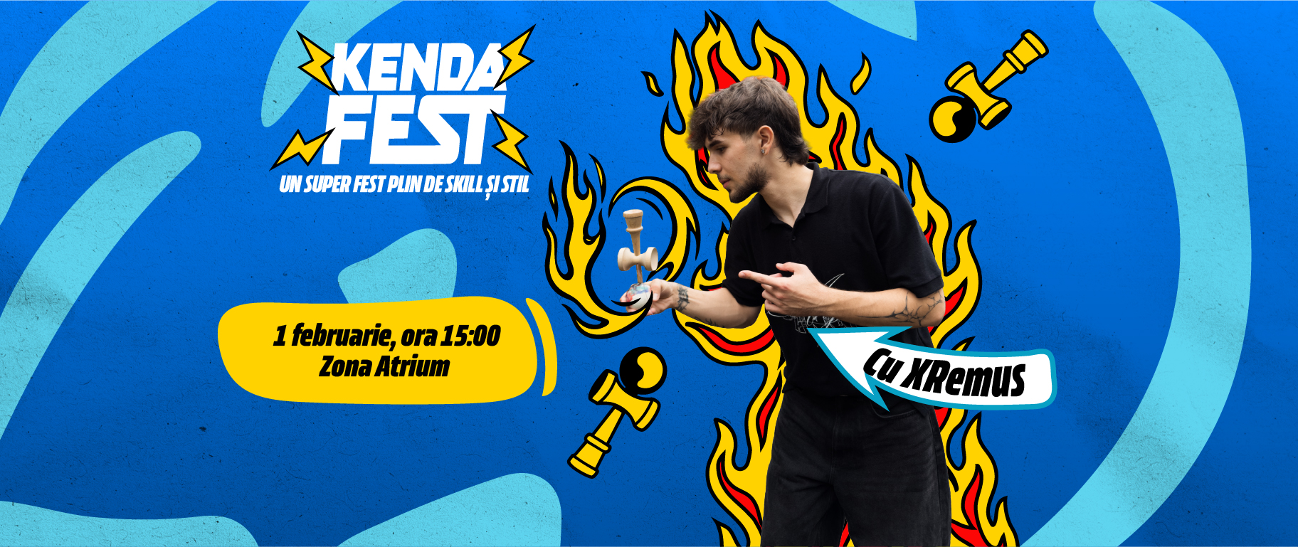 Shopping City Timișoara găzduiește KENDAFEST, un eveniment dedicat pasionaților de kendama, cu invitatul special XRemus
