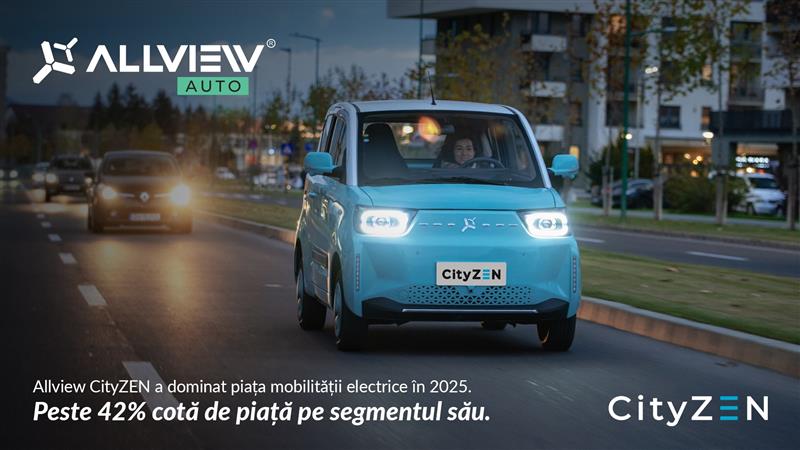 Allview CityZEN a dominat piața mobilității electrice în 2025,  cu peste 42% cotă de piață pe segmentul său