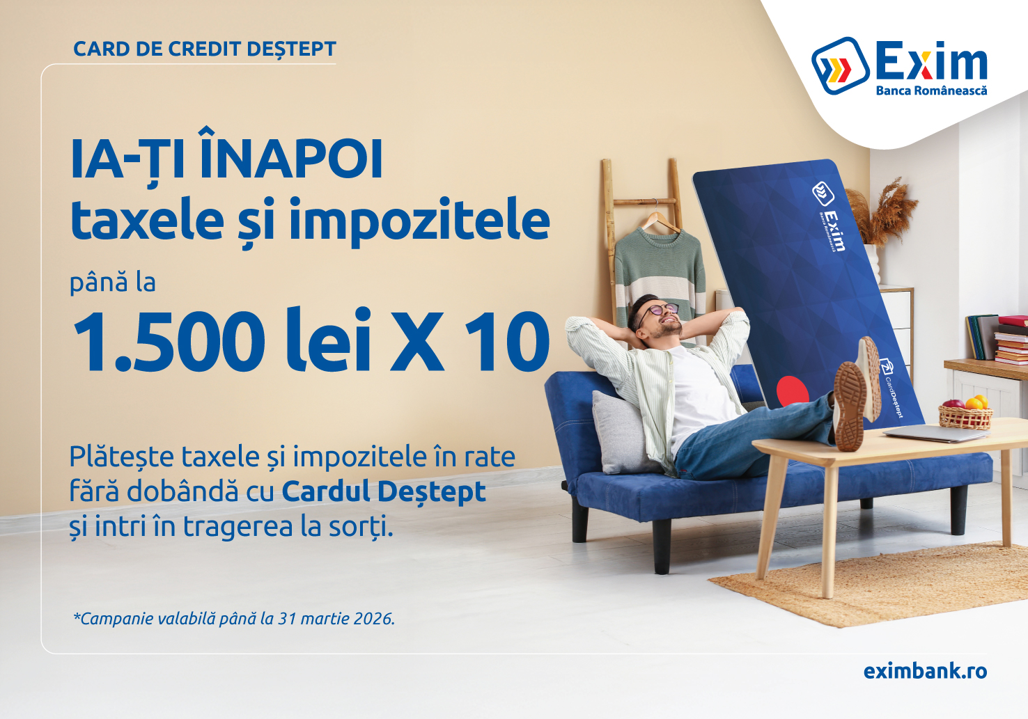 Cu Cardul Deștept, PRIMEȘTI ÎNAPOI TAXELE plătite în rate fără dobândă