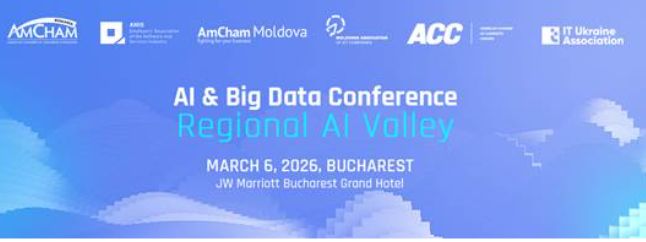 Pe 6 martie, Bucureștiul devine centru strategic al Inteligenței Artificiale în regiune: companii din România, Moldova și Ucraina cooperează pentru competitivitate în era AI Pe 6 martie, Bucureștiul devine centru strategic al Inteligenței Artificiale în regiune: companii din România, Moldova și Ucraina cooperează pentru competitivitate în era AI
