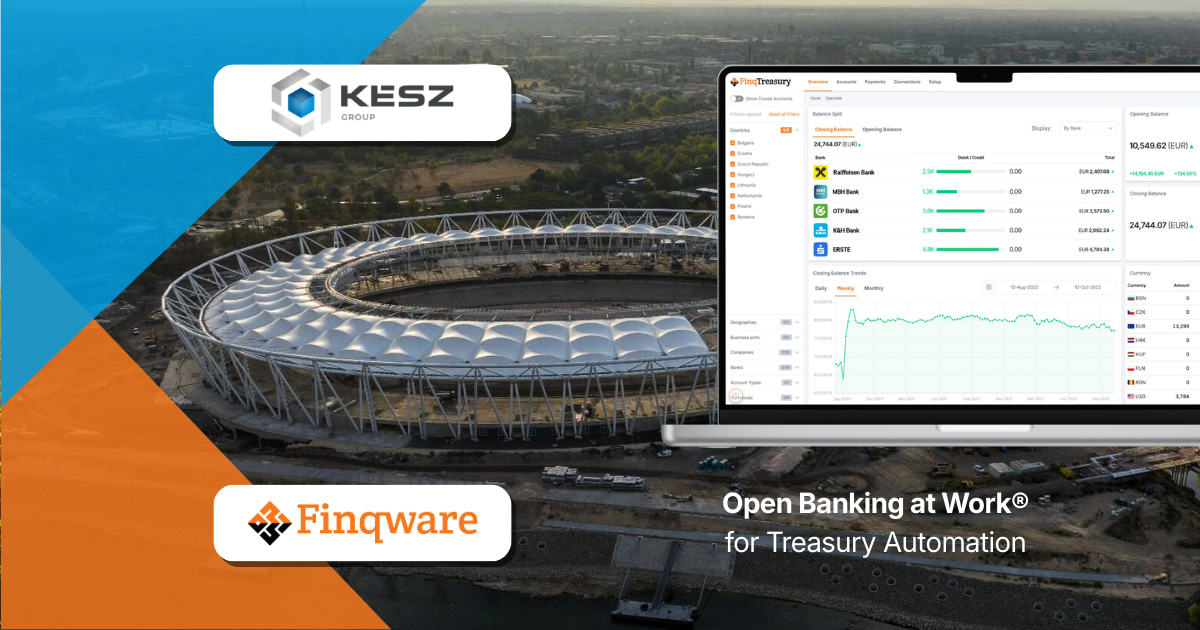 KÉSZ Group alege FinqTreasury pentru automatizarea operațiunilor financiare în peste 70 de subsidiare