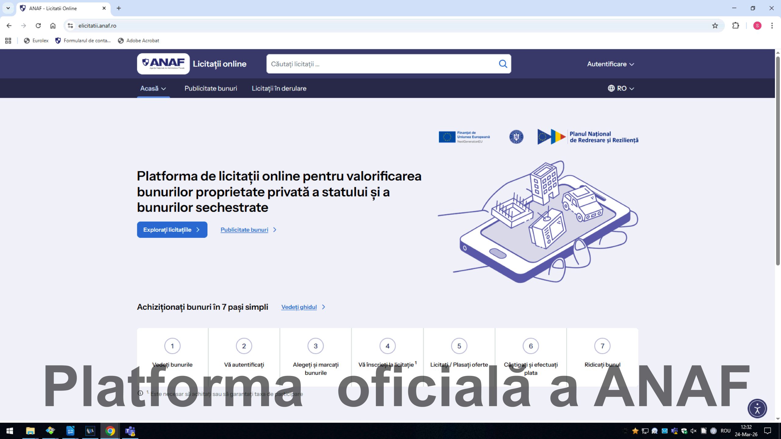 ANAF va lansa platforma digitalã eLicitatiiANAF pentru publicitatea și vânzarea bunurilor sechestrate atât în materie penalã, cât și în materie fiscalã și a celor intrate, potrivit legii, în proprietatea privatã a statului